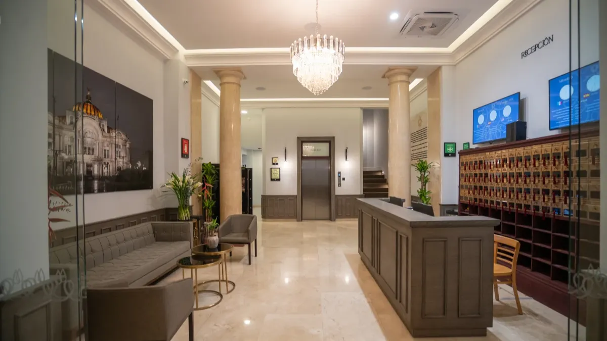 Lobby del Hotel Bellas Artes